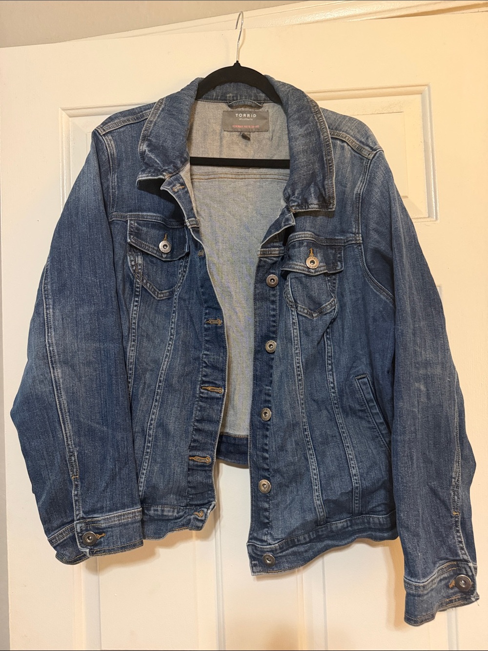 torrid Medium Blue Washed Denim Jacket